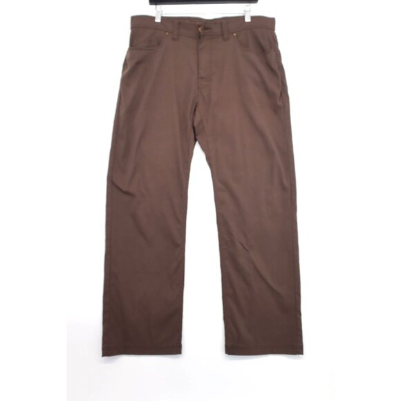 Prana Mens Brown Casual Pants 36Wx30L Modern Fit Organic Cotton Durable Design - Picture 1 of 14